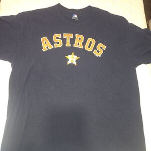 Offical MLB Astros Navy Tshirt Size XL #102